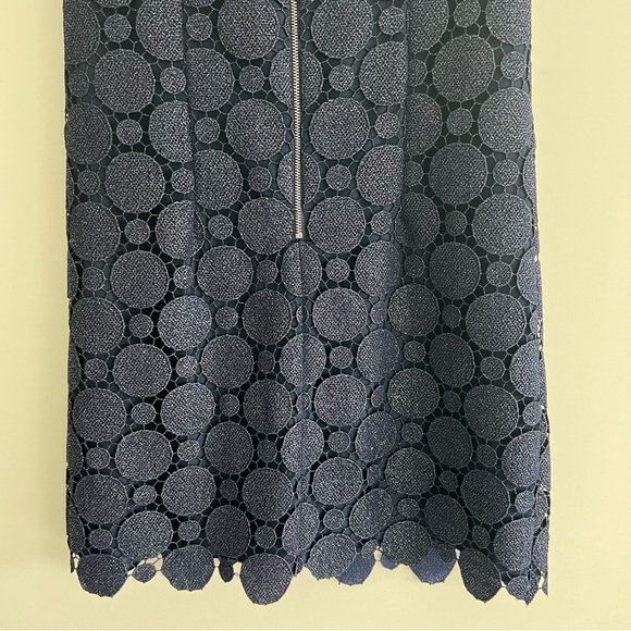 ALICE + OLIVIA Clyde Sapphire Glitter Lace A-Line Sleeveless Mini Dress Sz 4 NWT - Picture 8 of 16